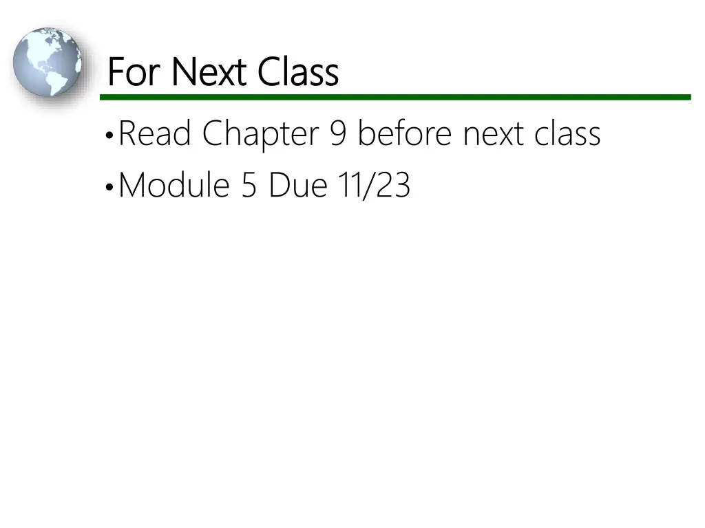 for next class for next class read chapter