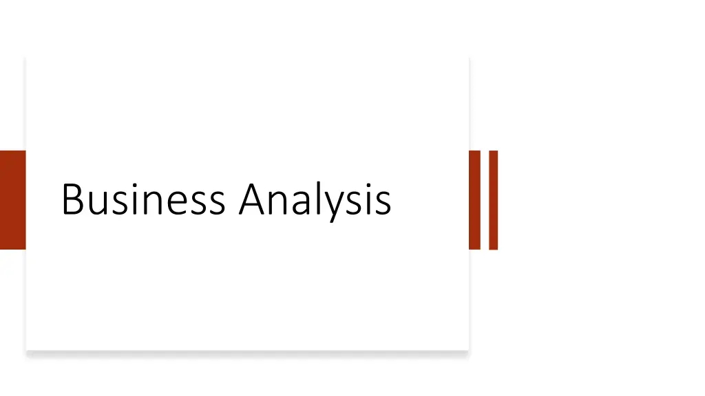 business analysis