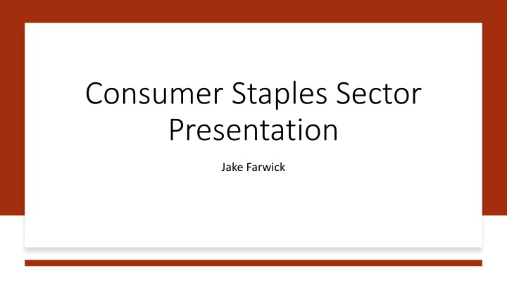 consumer staples sector presentation