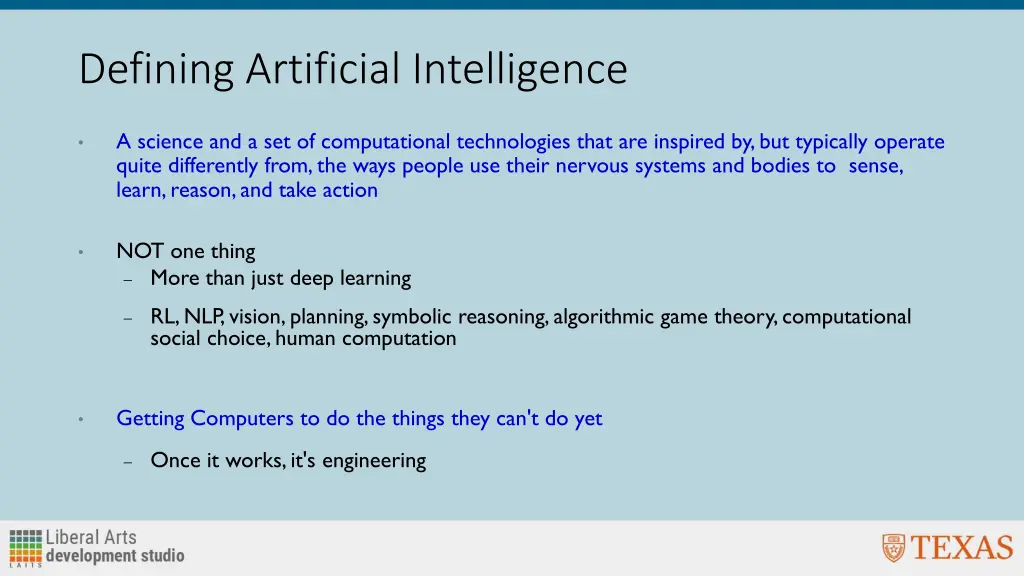 defining artificial intelligence