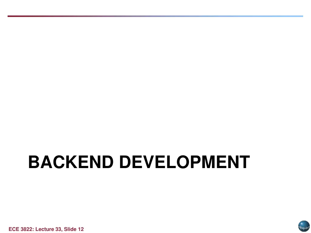 backend development
