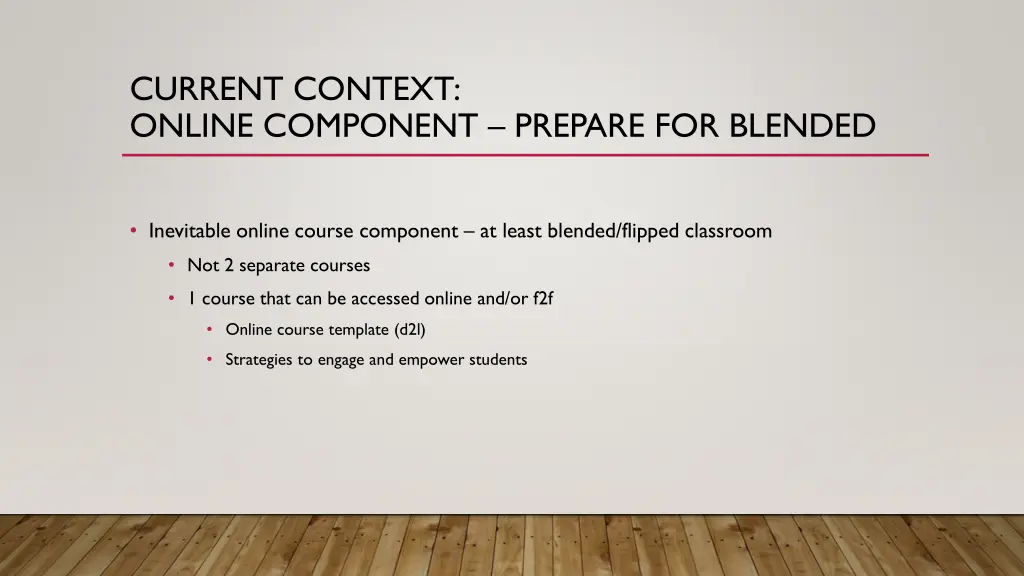 current context online component prepare