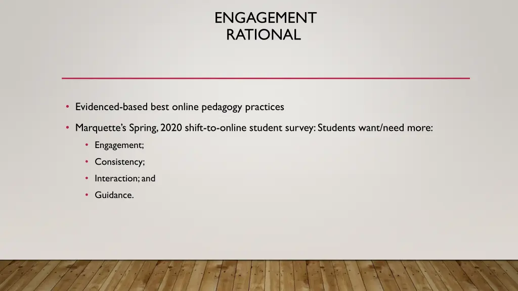 engagement rational