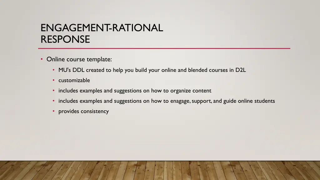 engagement rational response