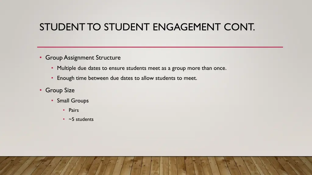 student to student engagement cont 1