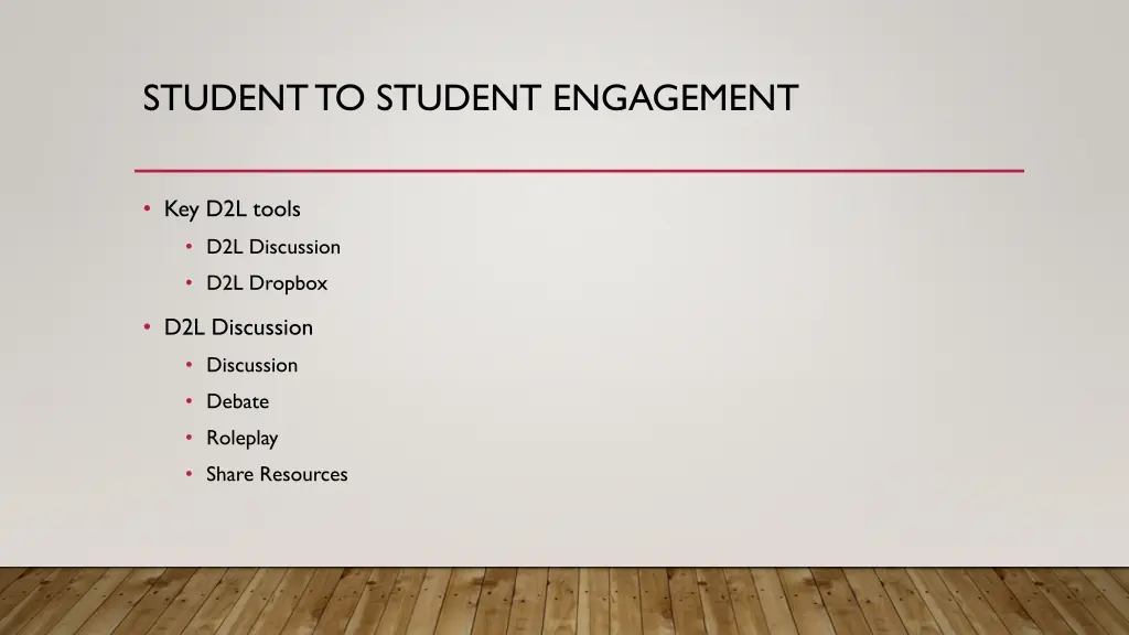 student to student engagement
