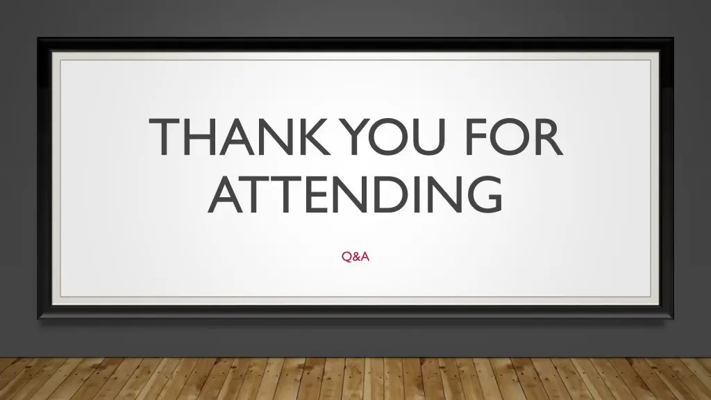 thank you for attending