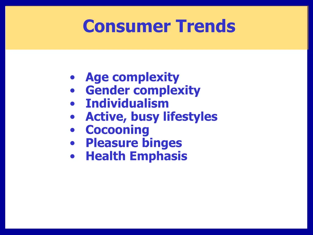 consumer trends