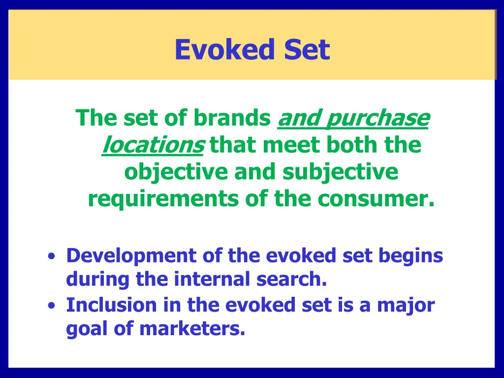evoked set