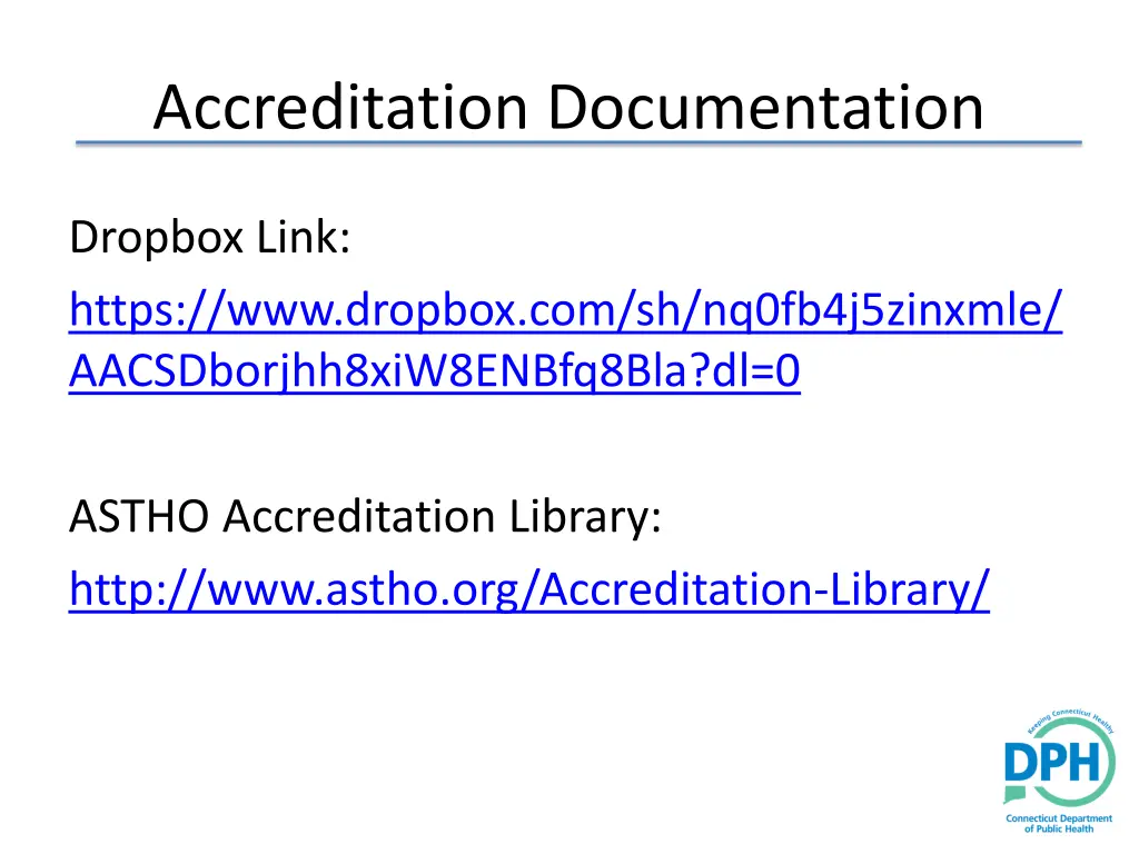 accreditation documentation