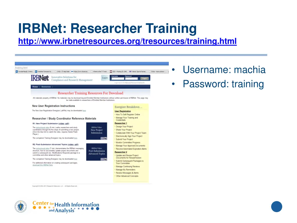 irbnet researcher training http