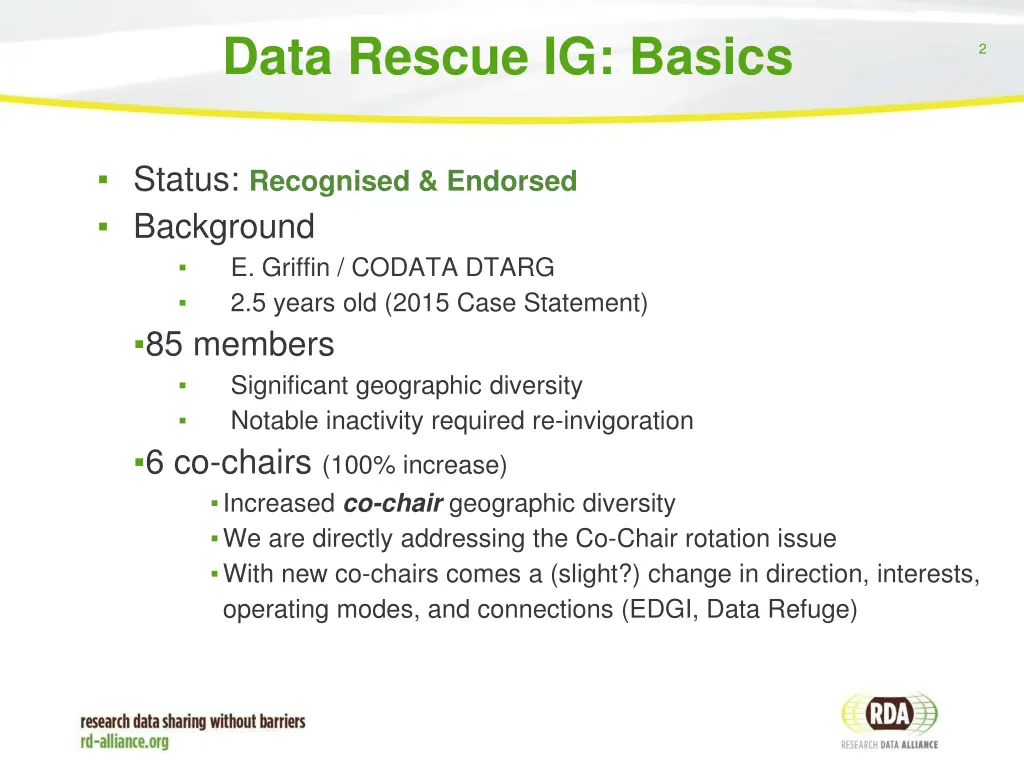 data rescue ig basics