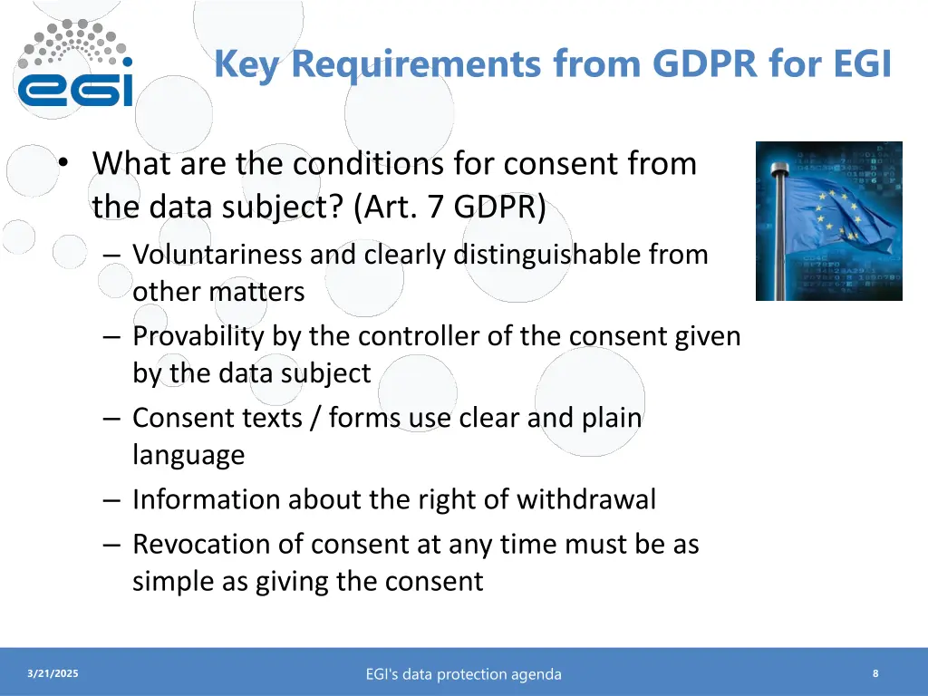 key requirements from gdpr for egi 1