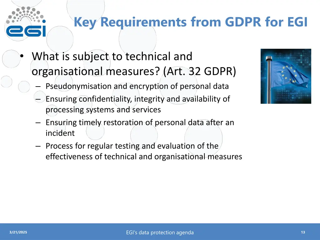 key requirements from gdpr for egi 6