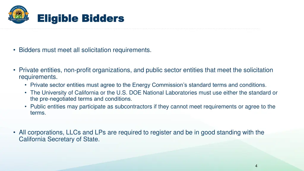 eligible bidders eligible bidders