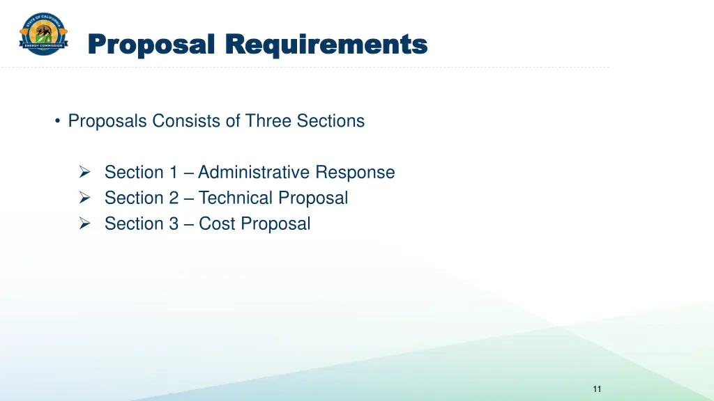 proposal requirements proposal requirements