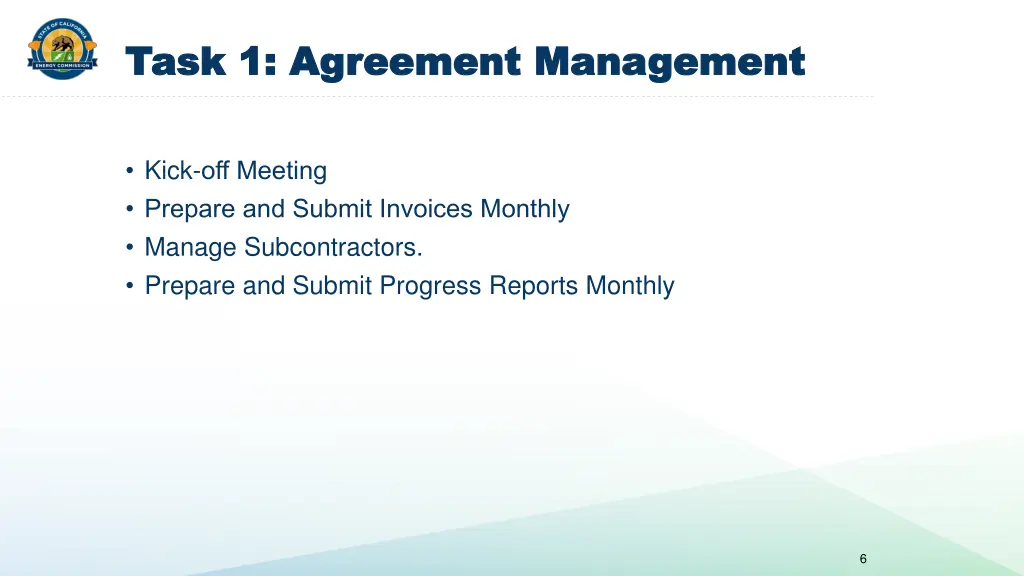 task 1 agreement management task 1 agreement