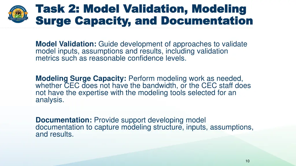 task 2 model validation modeling task 2 model