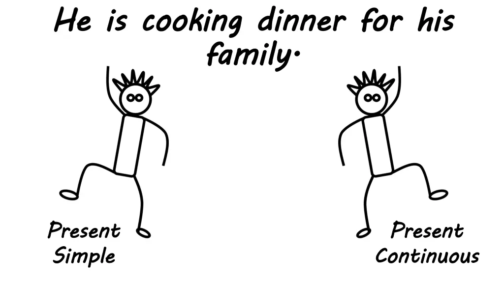he is cooking dinner for his family