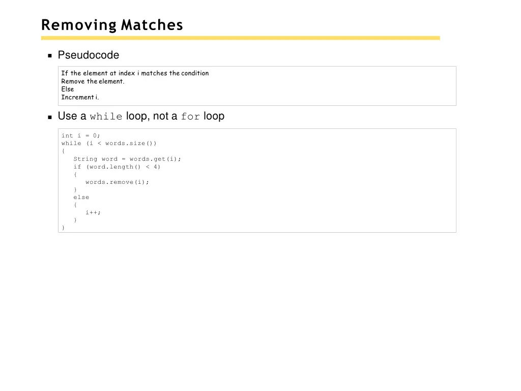 removing matches 1