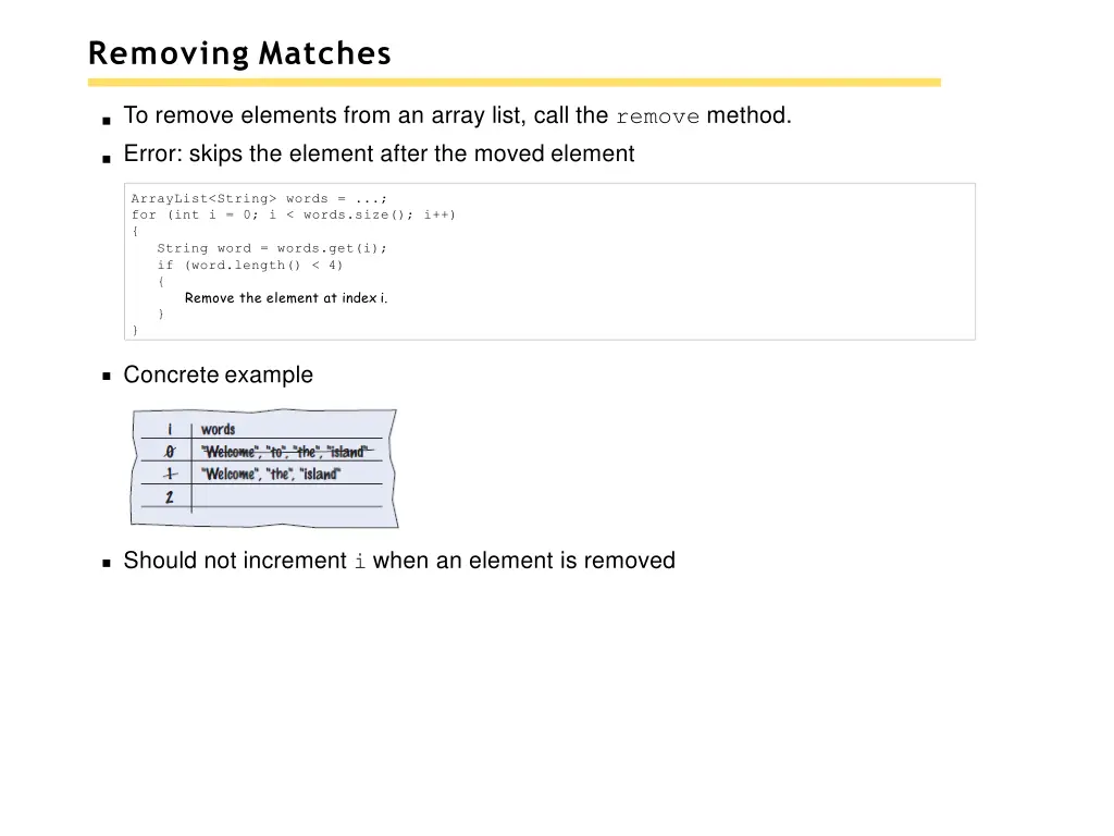 removing matches