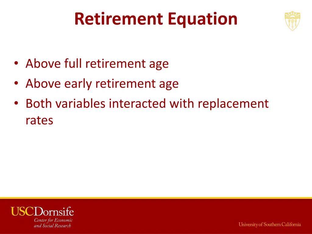 retirement equation