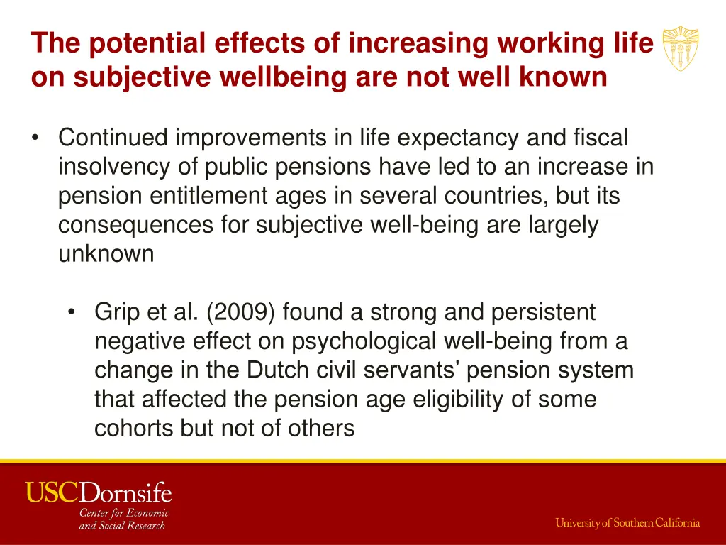 the potential effects of increasing working life