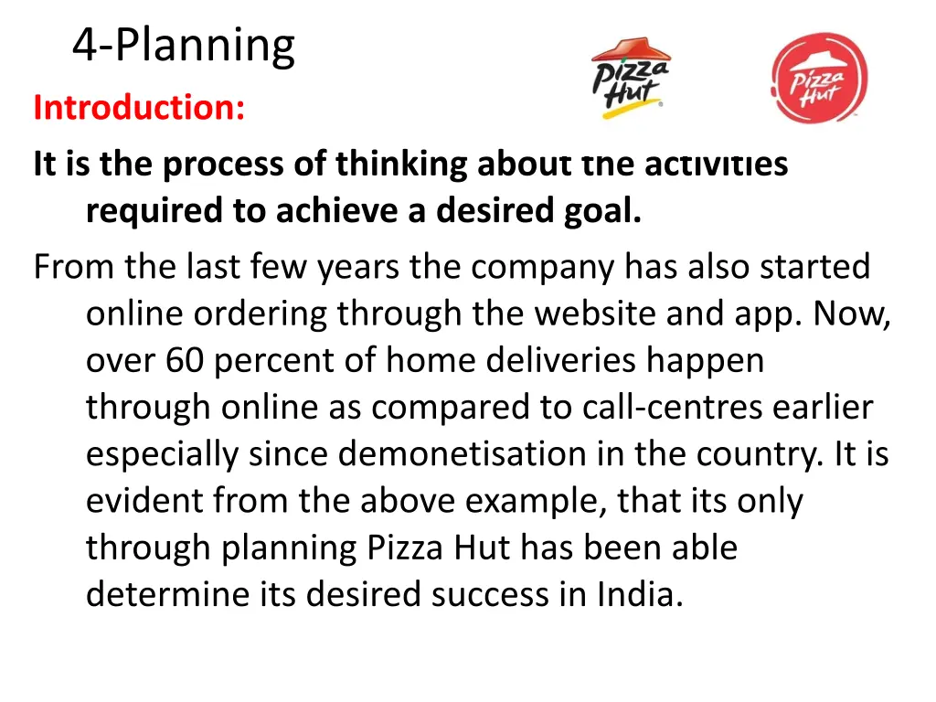 4 planning introduction it is the process 1