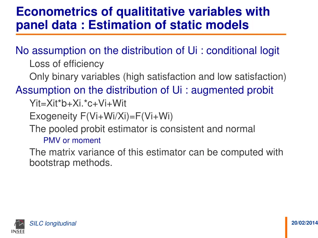 econometrics of qualititative variables with 1