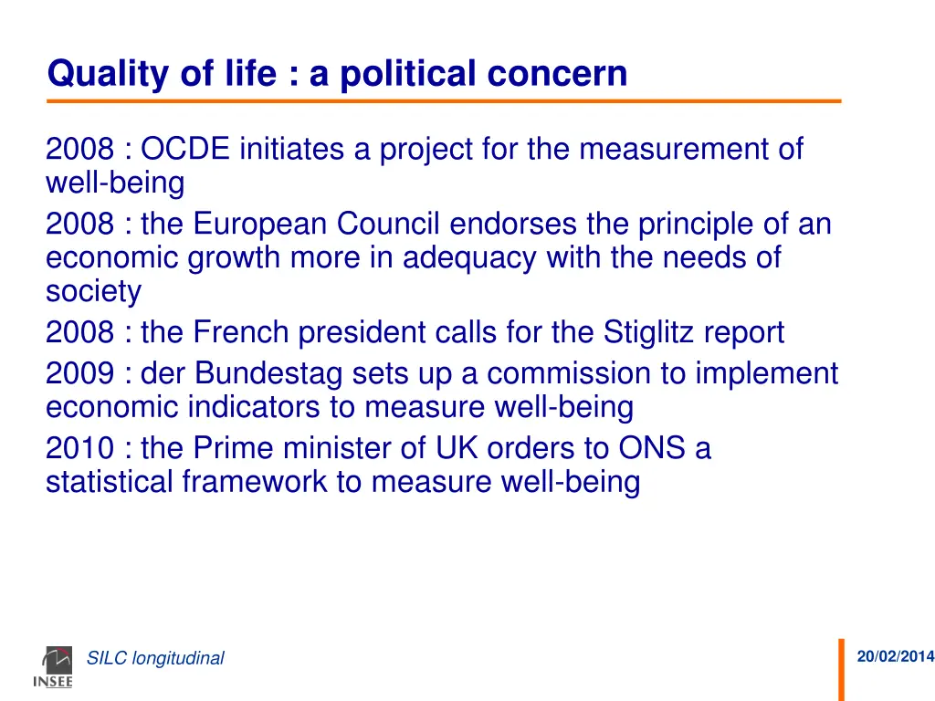 quality of life a political concern