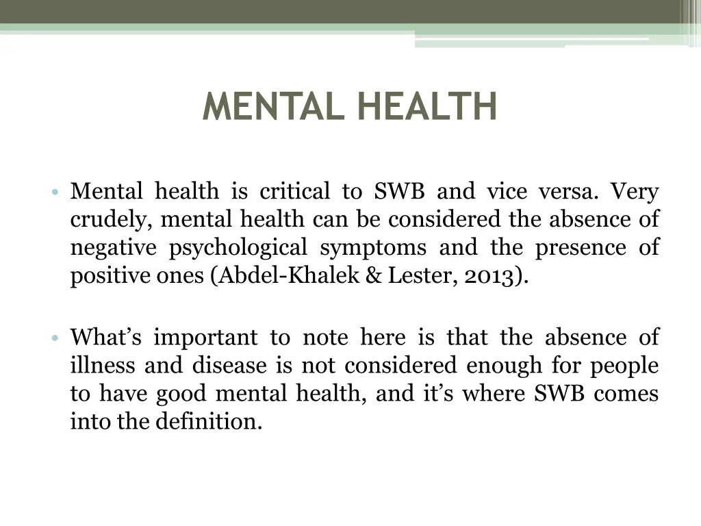 mental health