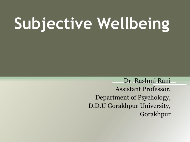 subjective wellbeing