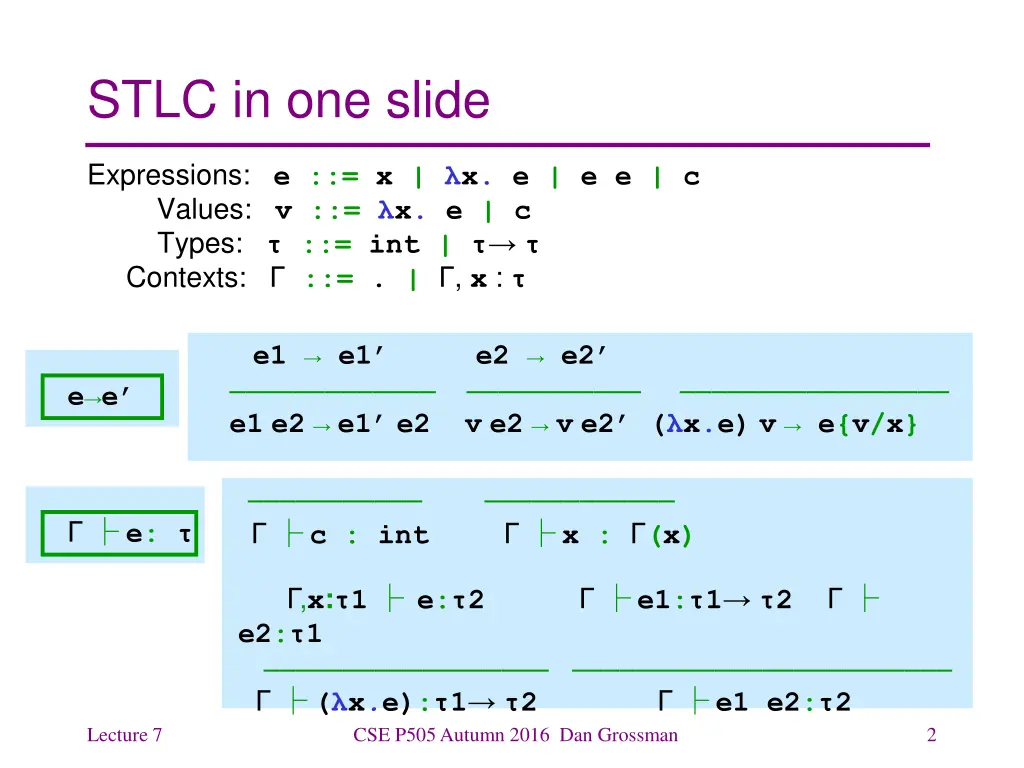stlc in one slide