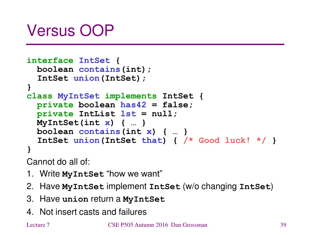 versus oop 1