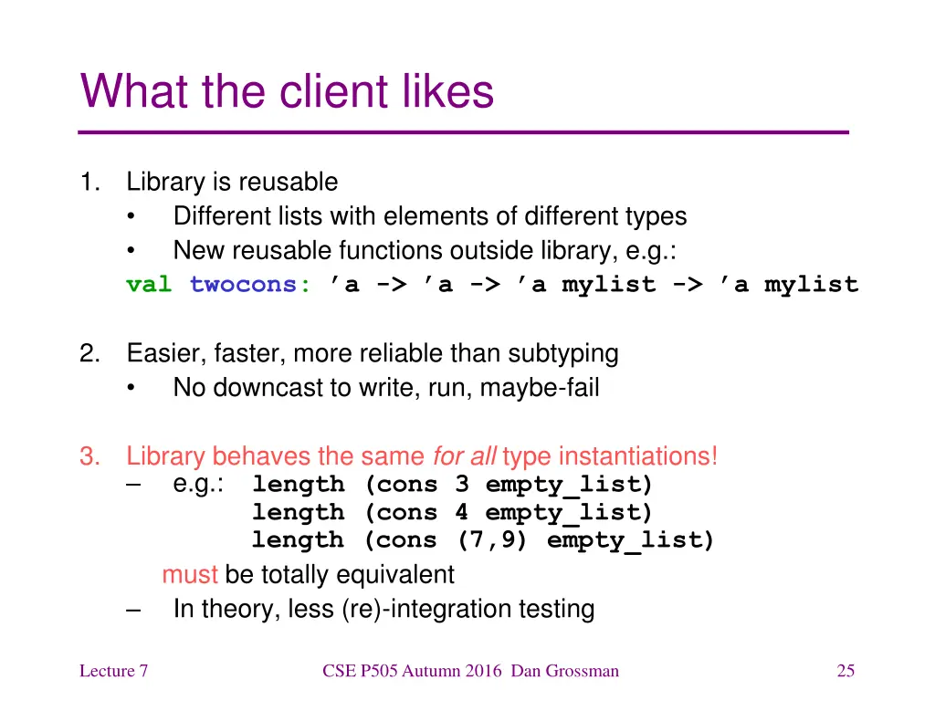 what the client likes