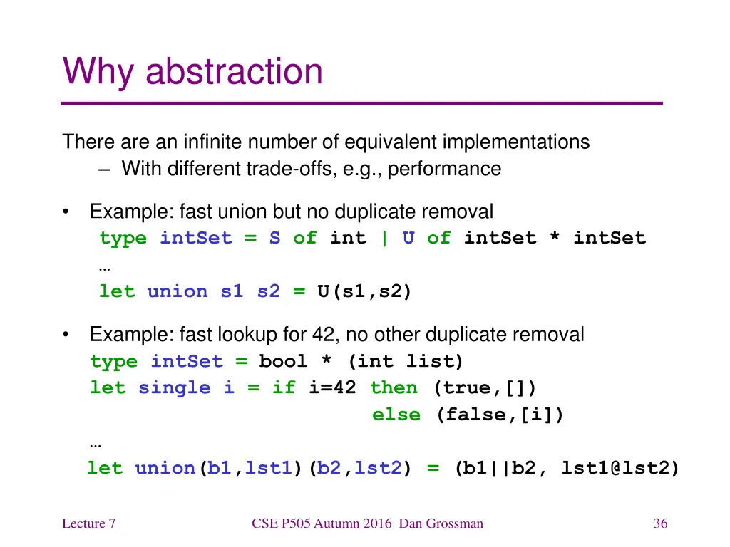 why abstraction