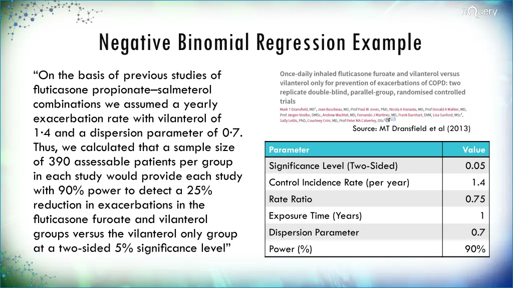 negative binomial regression example