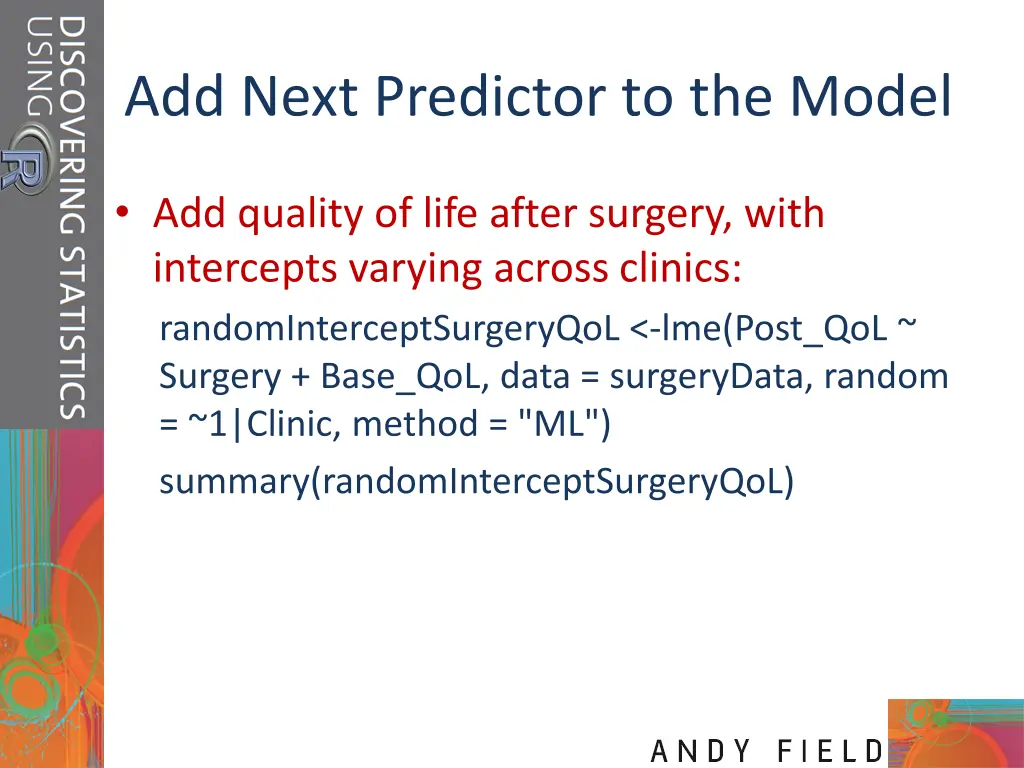 add next predictor to the model