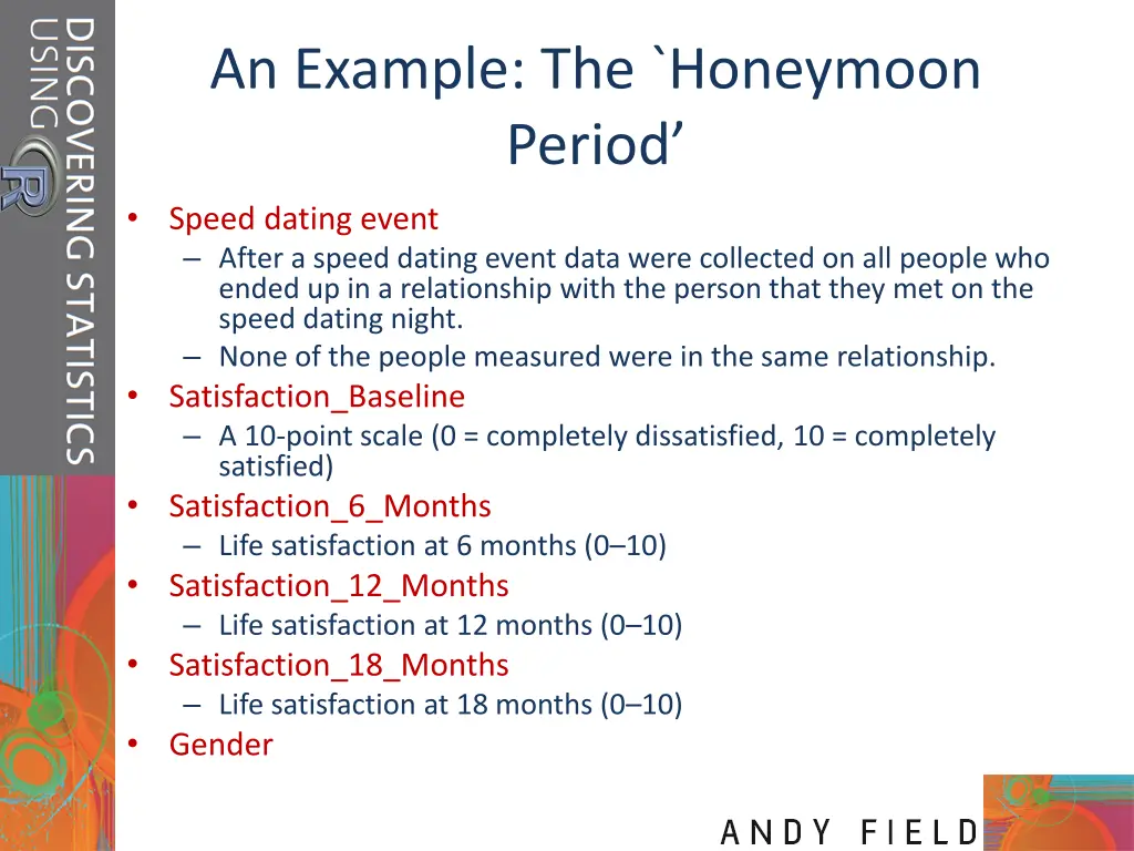 an example the honeymoon period