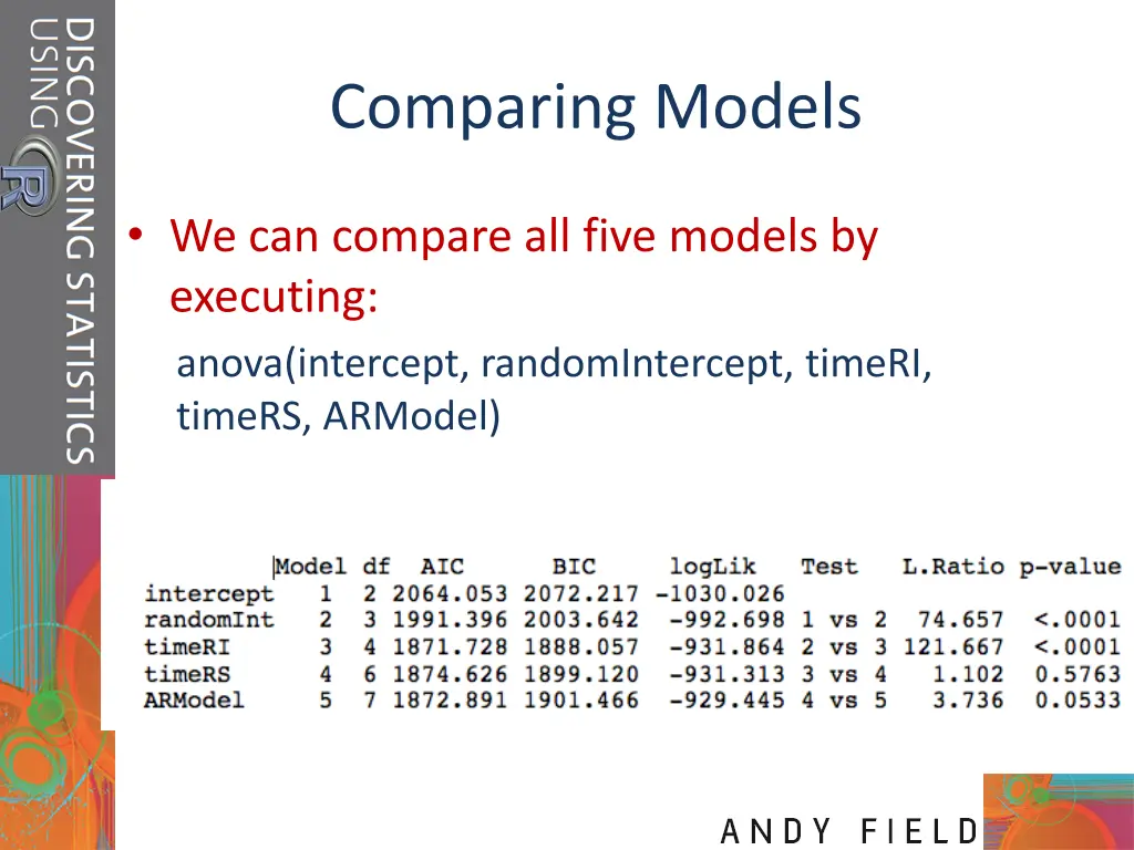 comparing models 1