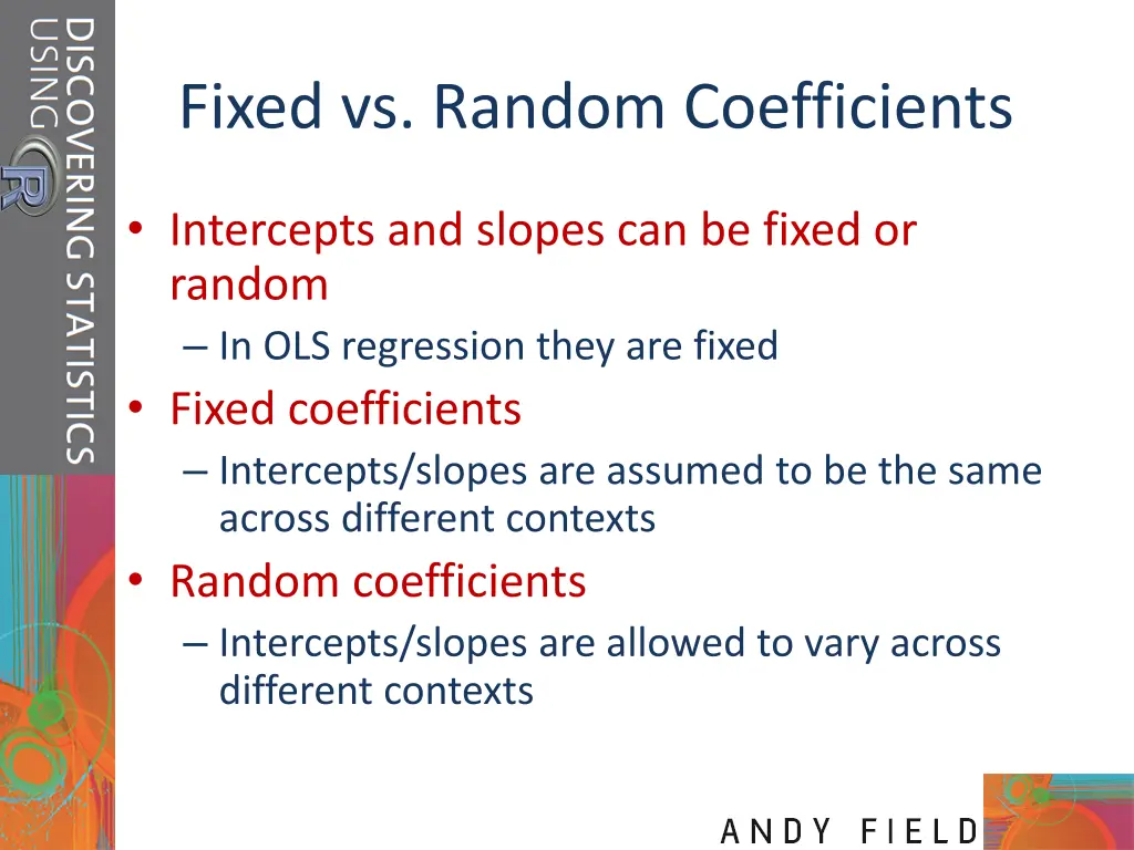 fixed vs random coefficients