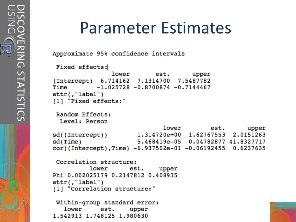 parameter estimates