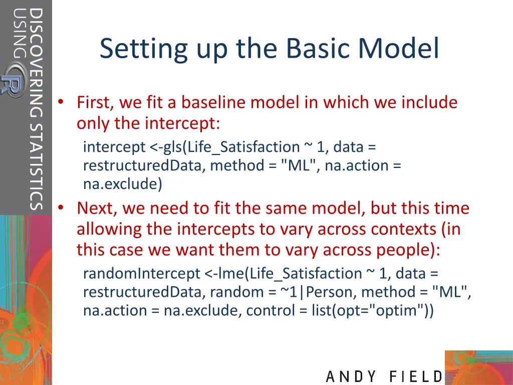 setting up the basic model