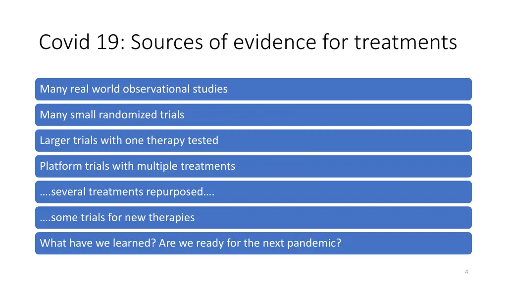 covid 19 sources of evidence for treatments