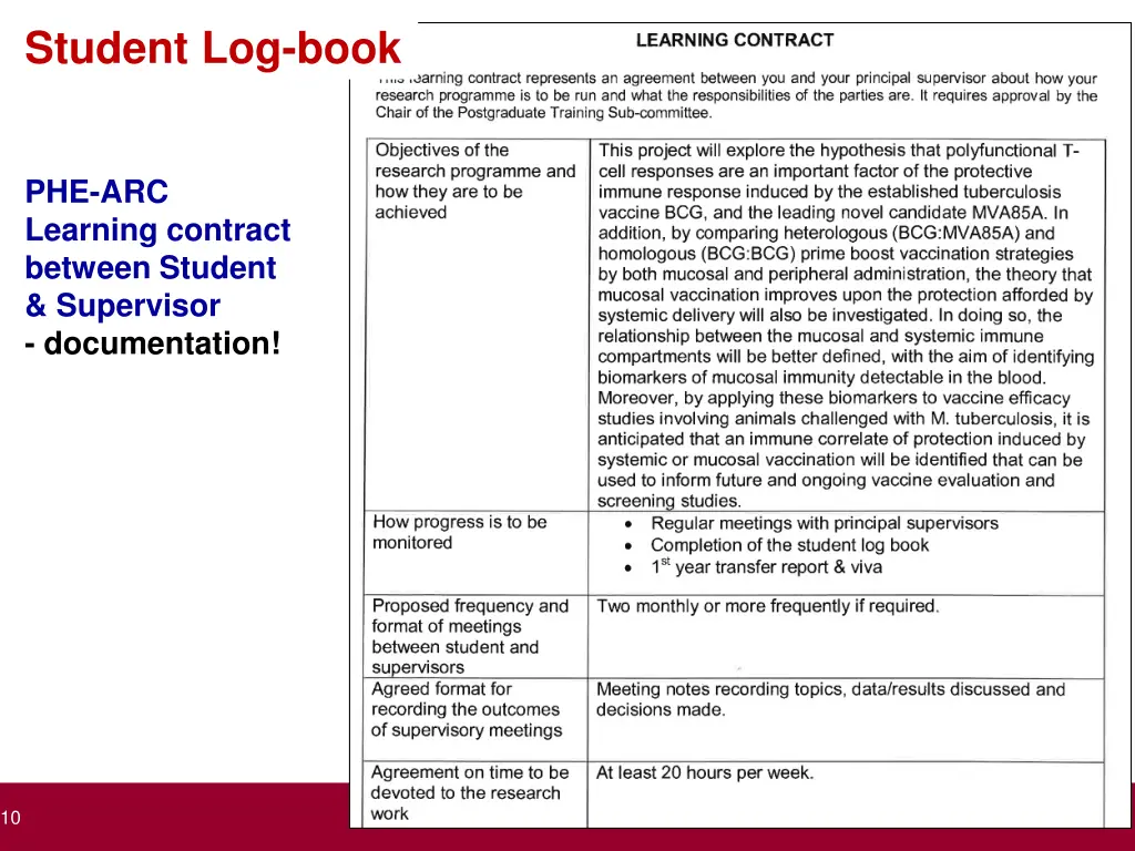 student log book 1