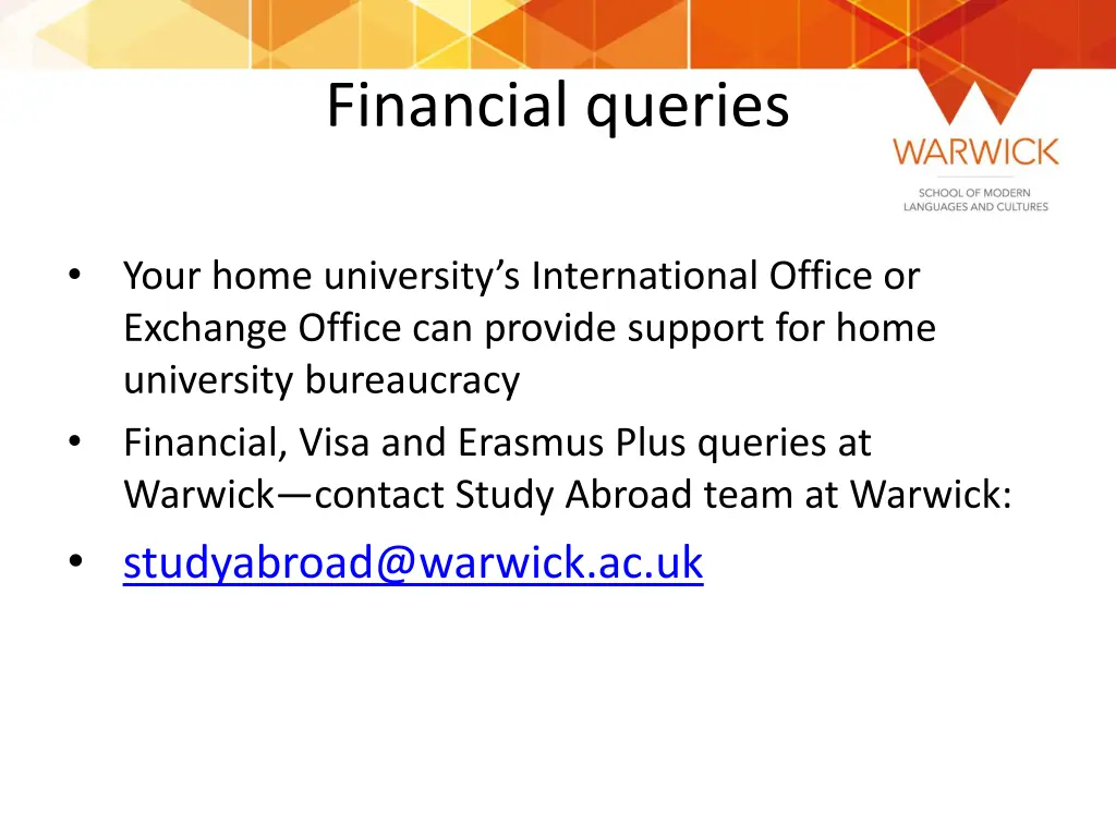 financial queries
