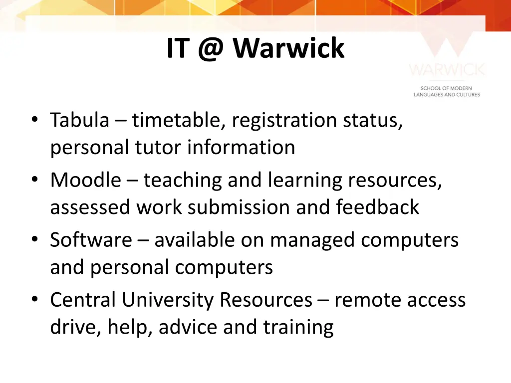 it @ warwick
