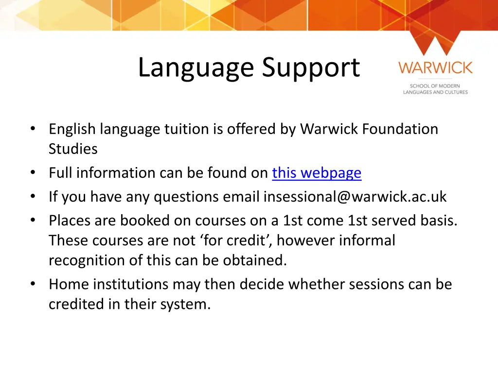language support