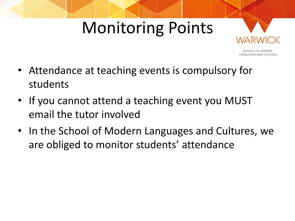 monitoring points