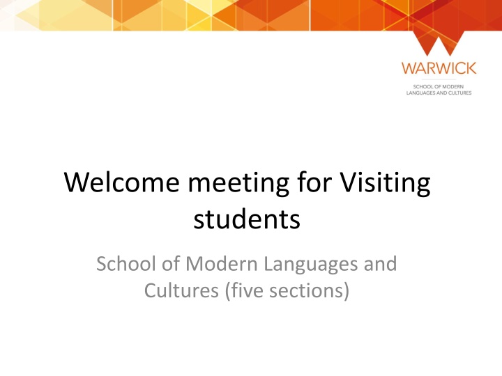 welcome meeting for visiting students